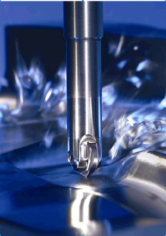 KHC钨钢铣刀可以实现高速大进给铣削加工